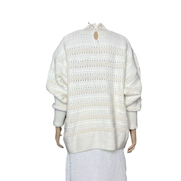 Zara lace cream oversized sweater - Picture 6 of 11